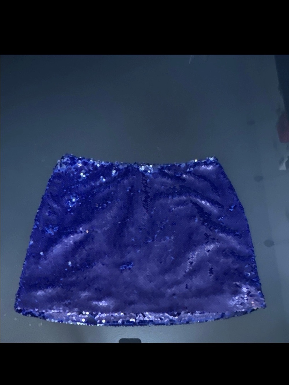 Sequin Mini Skirt in Electric Blue
